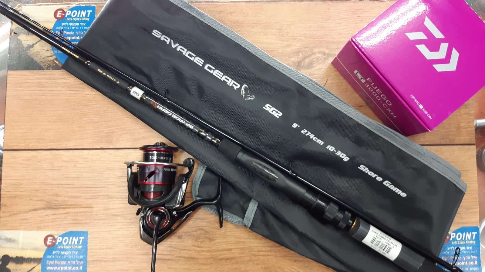 סט זירזור 10-30 חכת SAVEGE GEAR ורולר DAIWA FUEGO